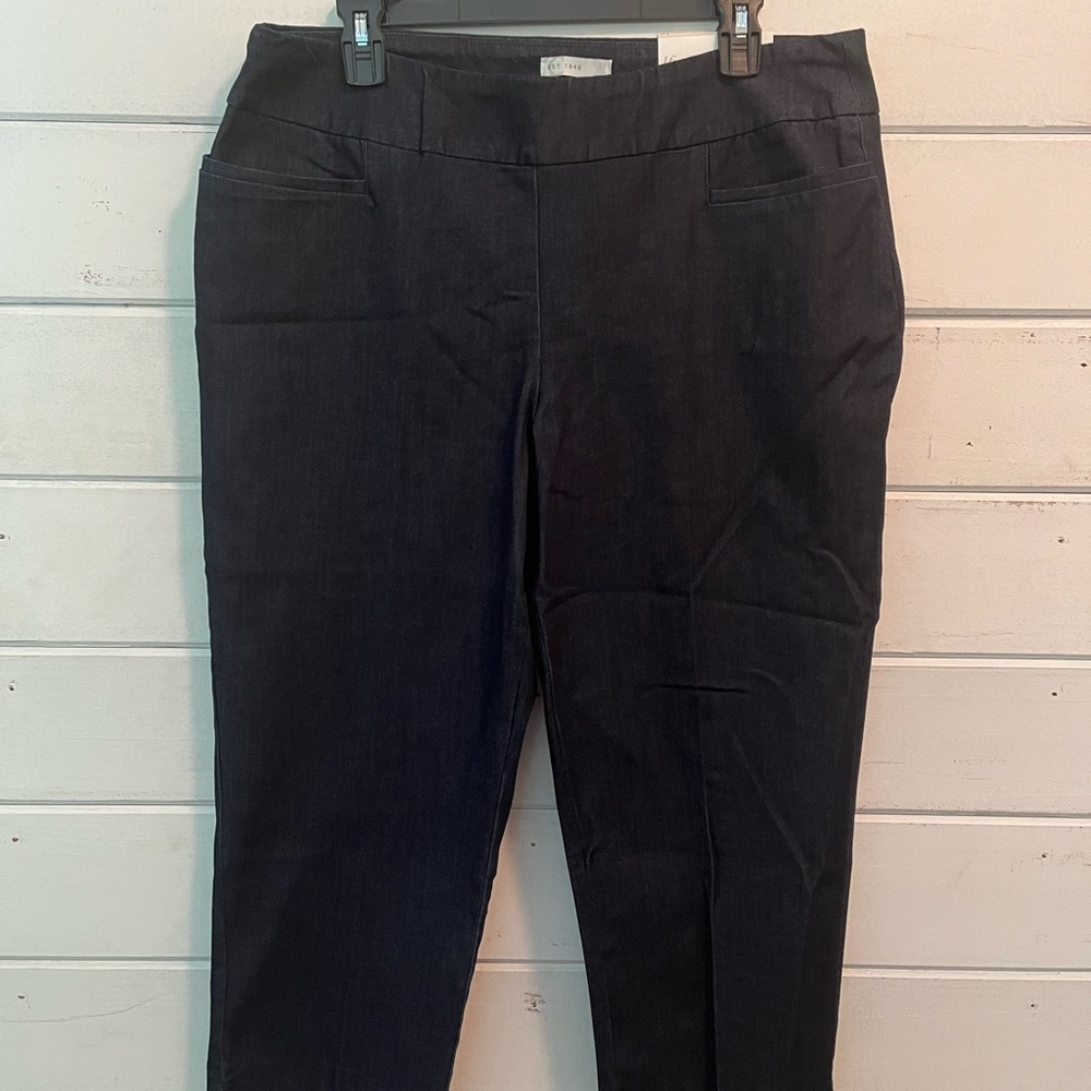 Dark Blue Denim Cato Crop Jeans